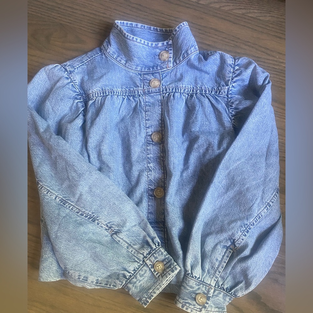American Eagle women’s Denim Button-Front Jacket - Light Blue
